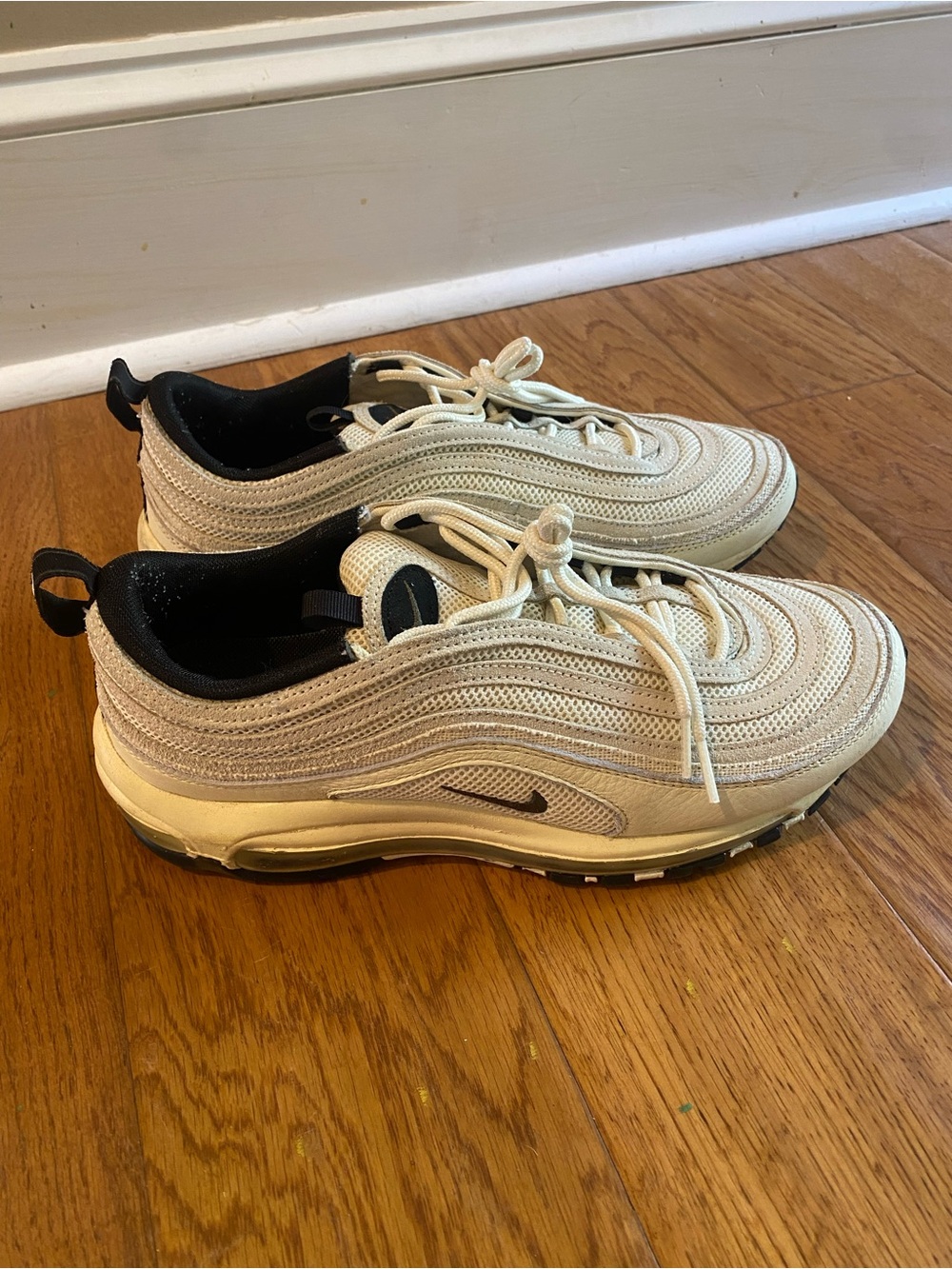 Nike Men’s Off-White/Cream Air Max 97 Sneakers - Picture 3 of 7